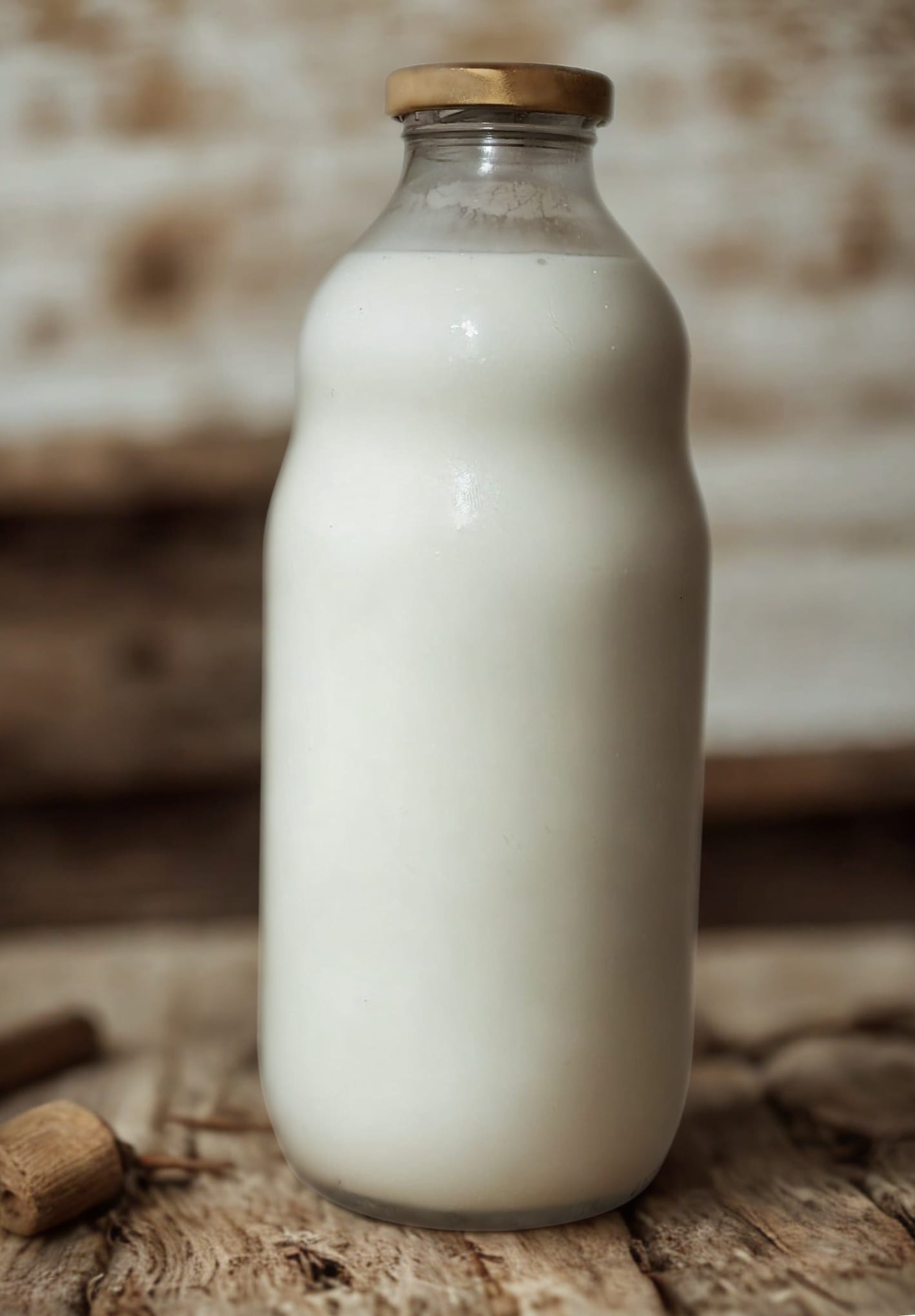 boca mlijeka s pozadinom seoskom Kozje mlijeko